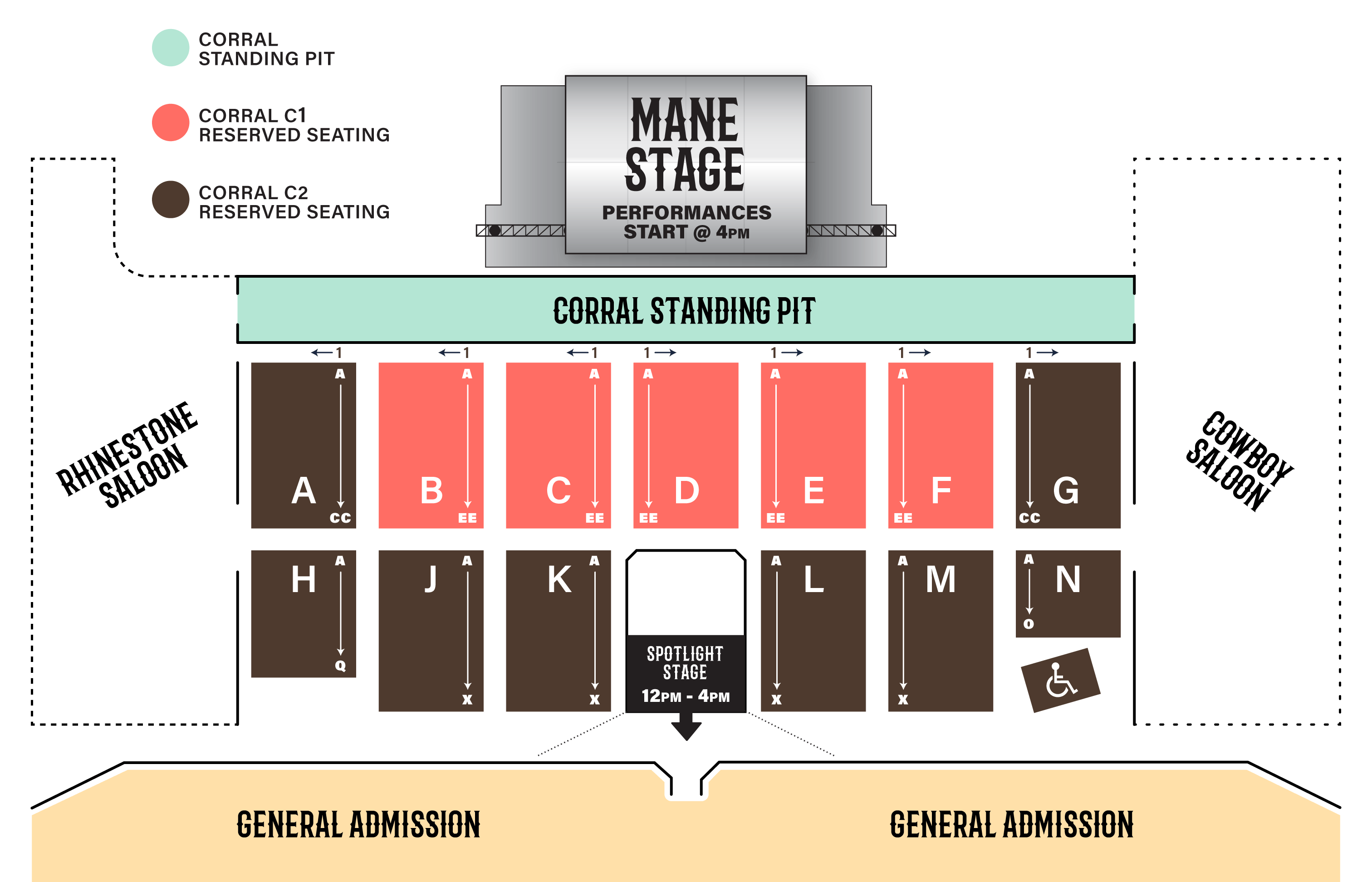 Stagecoach Seating Map